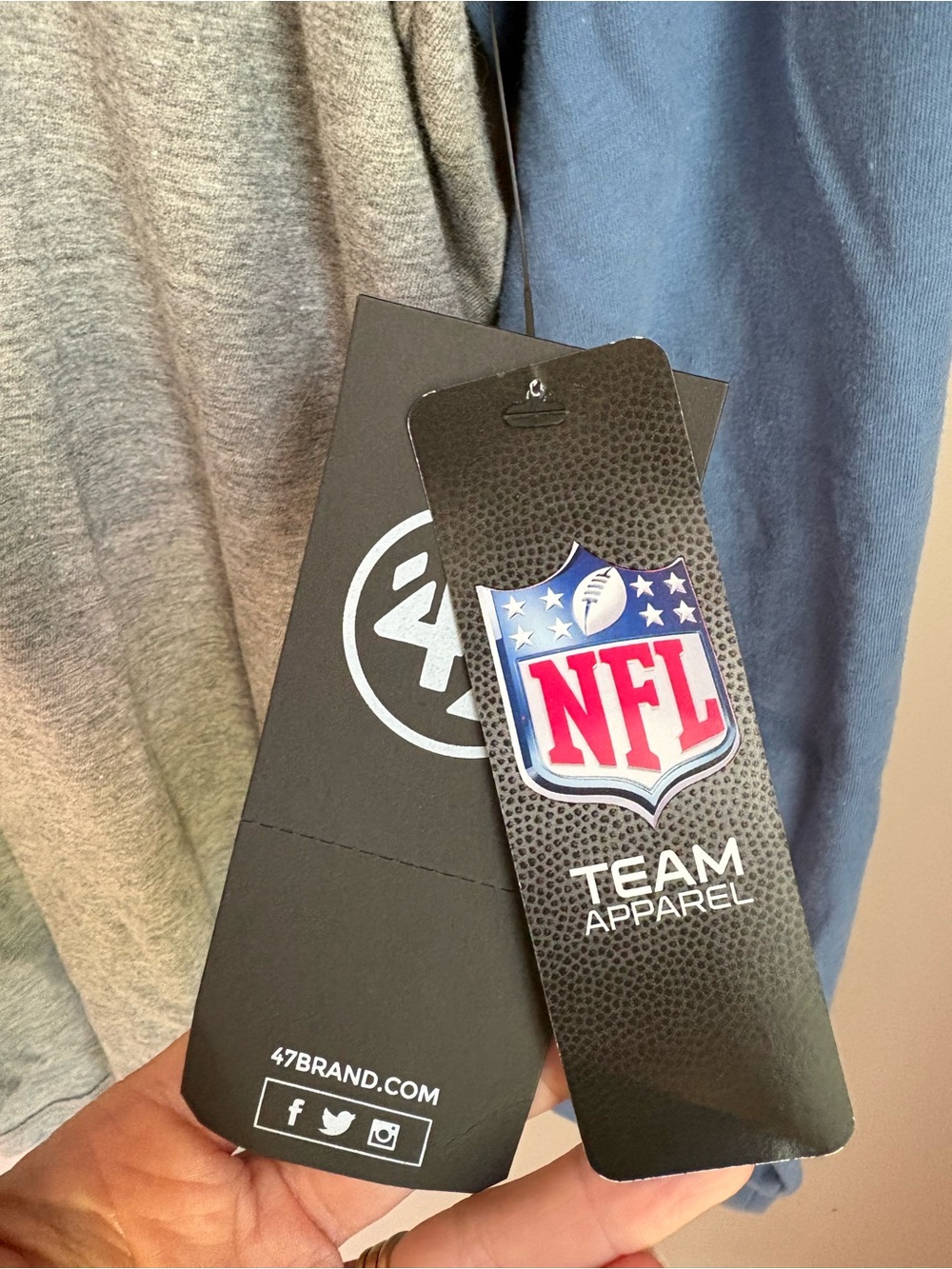 NWT ‘47 Men’s New England Patriots Long Sleeve Hoodie T-Shirt Size Medium - Picture 3 of 7